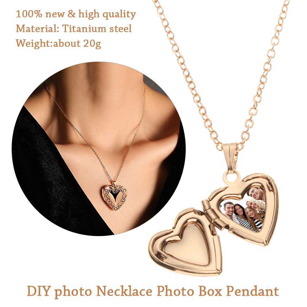 Love Secret Mage Locket Necklace Pendant DIY Photo Picture Locket Vintage Gift For Lovers Couple Custom Mage W250712