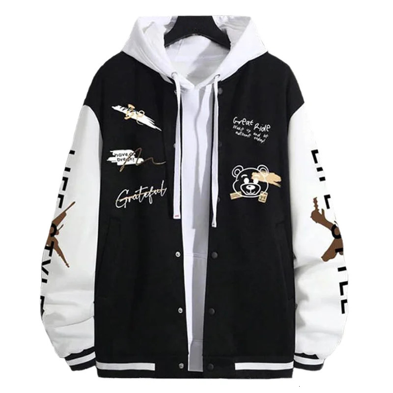 Mens Jackets Coats Spring Autumn Casual Long Sleeve Baseball Jacket Men Fashion Printed Oneck Golf Wear Windbreaker Coat 250707