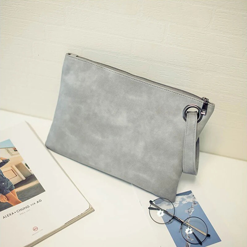Fashion solid womens clutch bag leather women envelope pu female Clutches sac Immediately 250703