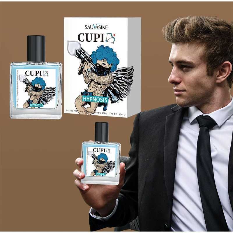 CUPID Cologne Mens Perfume Lasting Charm Temptation Attract The Opposite Sex Dating Body Spray 50ml Ambergris Portable Perfume W250712