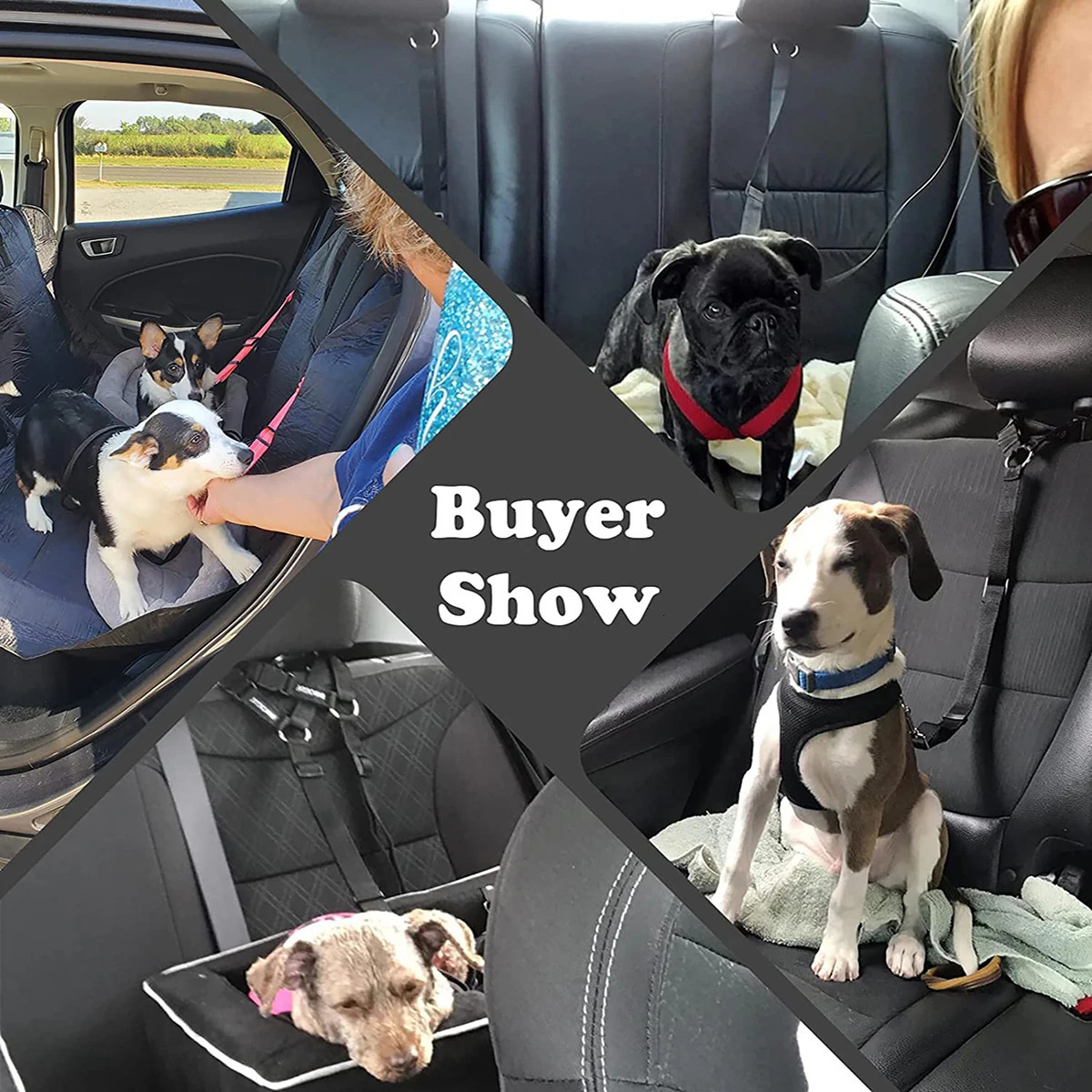 1pc Pet Dog And Cat Seat Belt Car Headrest Restraint Adjustable Safety Rope Car Seat Belt 250709
