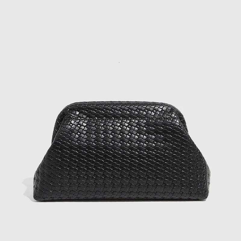 Fashion PU Leather Clutch Bag Woven Prom Evening Women Small Party Designer Day Purse Crossbody