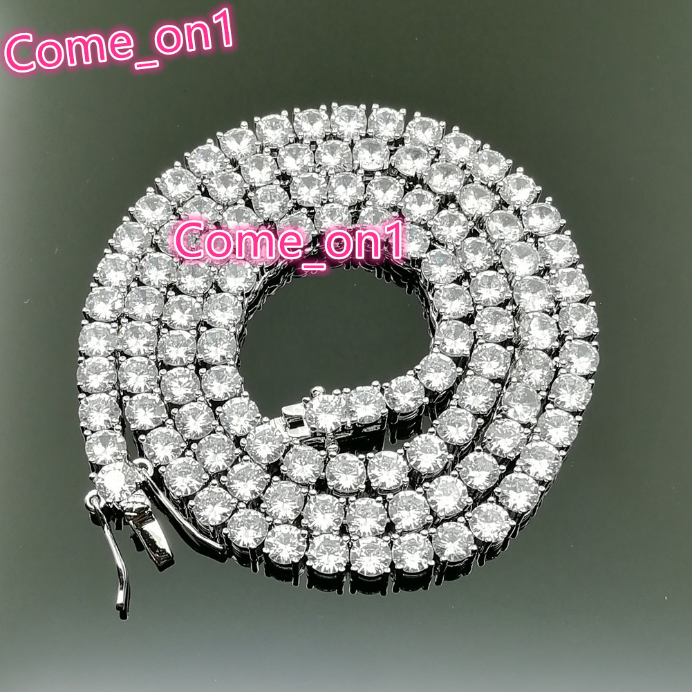 European American Trendy Brand Necklace Full Diamond Geometric Tennis Chain Rock Alloy Cross-shaped Gold Zircon Wedding Gift
