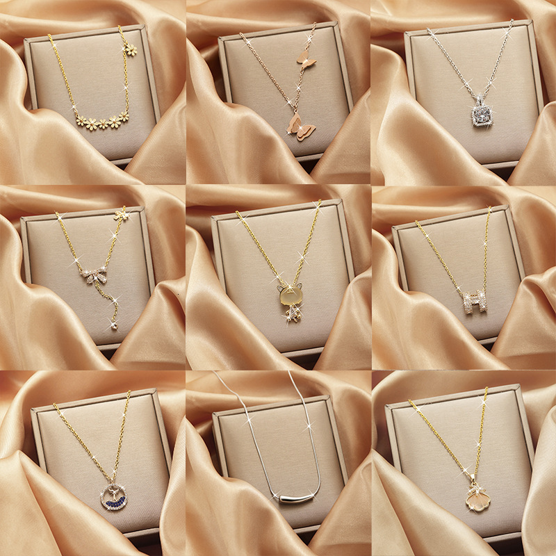Luxury Jewelry Designer Jewelry Sweet Forest Style Necklace For Women, Non-fading, Unique Design, Fashion Pendant, Versatile, Elegant Titanium Steel C
