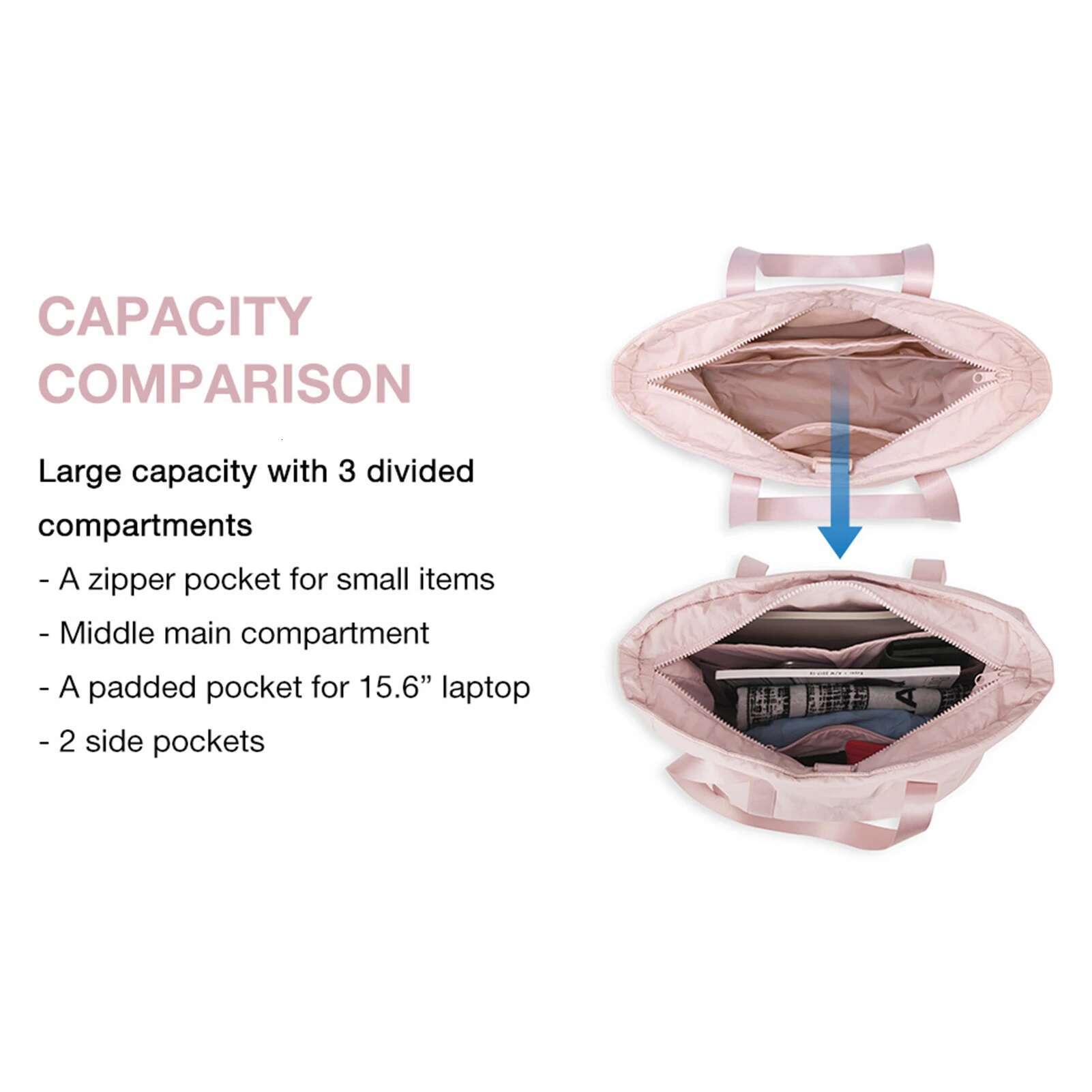 Women Waterproof Travel Duffel Nylon Cloth Crossbody Top-Handle Bag For Outdoor Camping Hiking