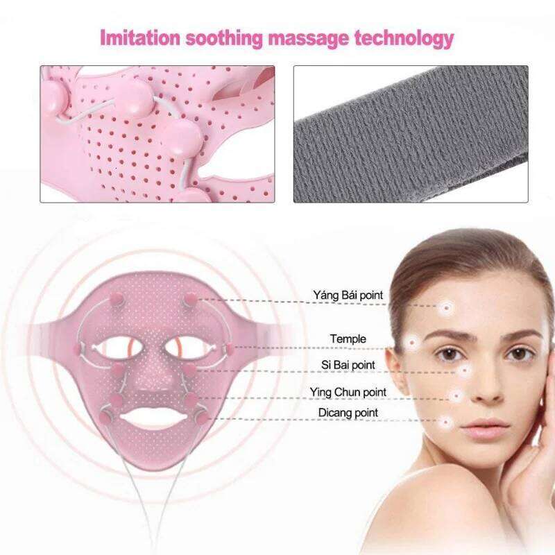 Beauty Massager Device Silicone 3D Facial Lifting Firm Skin Massage Mask Tool