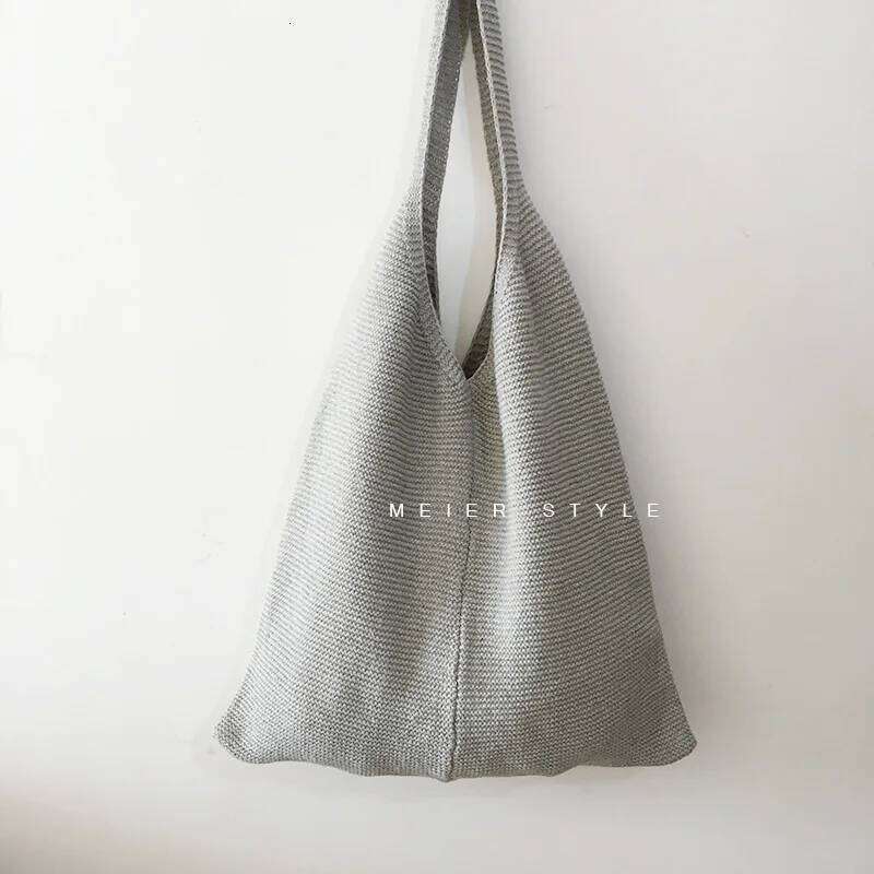 Fashion Retro Woolen Shoulder Knitted Tank Top Bag Ins Versatile Autumn And Winter New Handbag