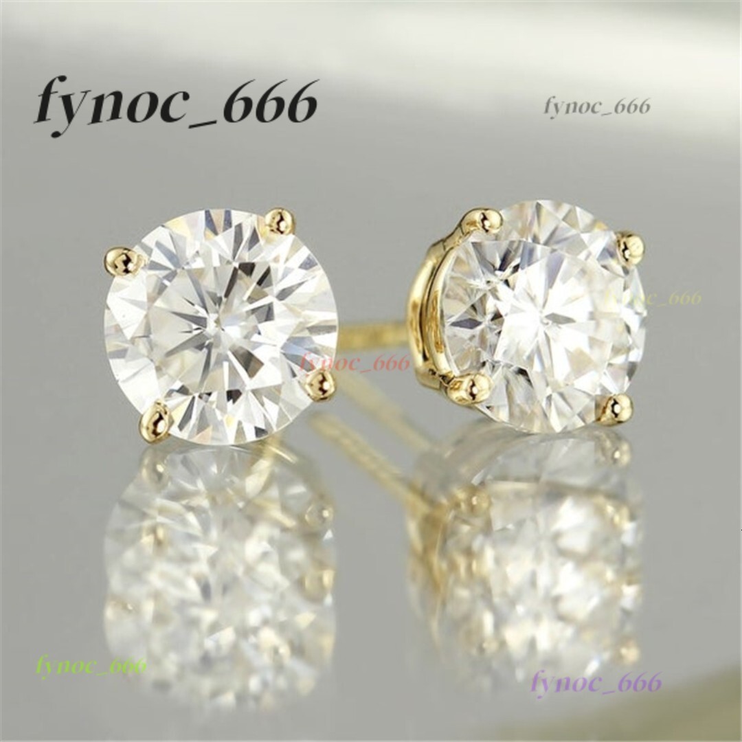 Newest Design Round Cut VVS 6 7 8 9 10MM Diamond 925 Silver 10K Gold Plated Moissanite Stud Earrings for Men Women
