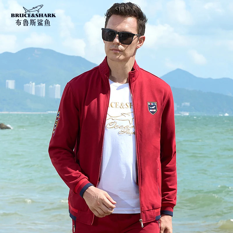 2025 Shark Mens Sport Tops Yellow Baseball Jacket Men Causal Coats Korean Spring Clothes Male Big Size 3XL 250707