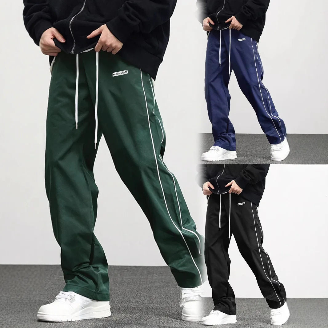 mens woven pants Urban Mens Style Mens Sport and Casual Pants Suitable for sports and fitness 250708