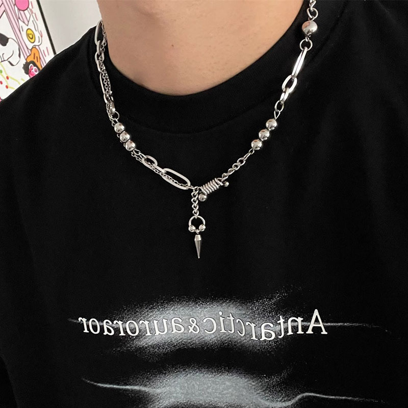 Luxury Jewelry Designer Jewelry Full Titanium Steel Non-fading Rivet Splicing Necklace For Men Hip-hop Style Clavicle Chain For Women Unique Design Sw