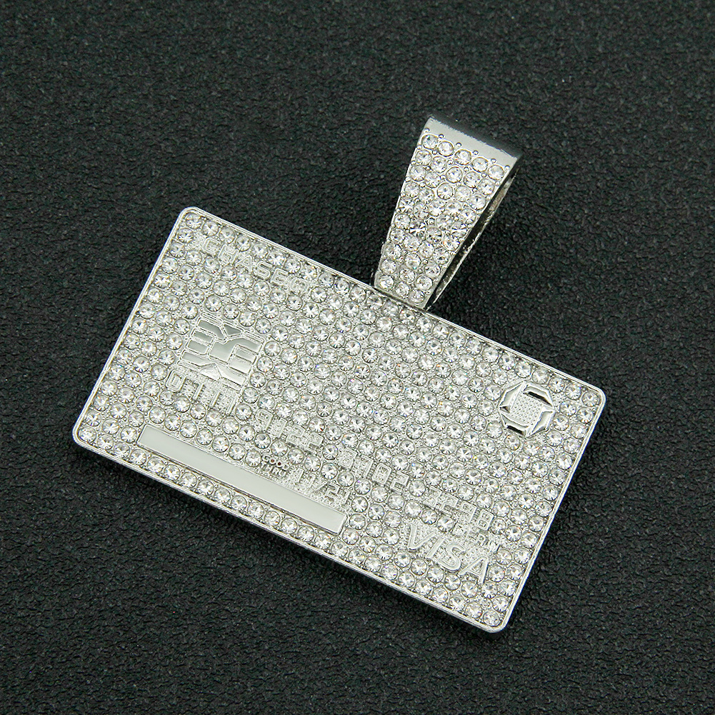 Luxury Jewelry Designer Jewelry European And American Hip-hop Full Diamond Dominant Pendant Necklace Men's Trendy Personality Street Style Chain 
