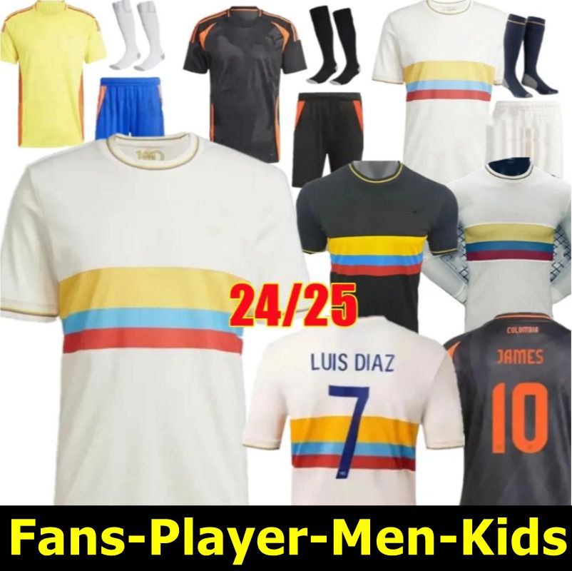 24 25 colombia Centenary soccer jersey 100-years anniversary LUIS DIAZ james L.DIAZ J.LERMA Copa America men kids kit Football uniform fans Home Away Set player version
