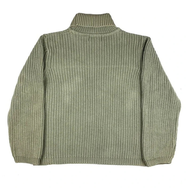 Mens Vintage Knit Sweaters Fall/Winter Pullover Sweater Turtleneck Unisex Y2K Harajuku Oversized Sweater Print Chic Aesthetics 250708