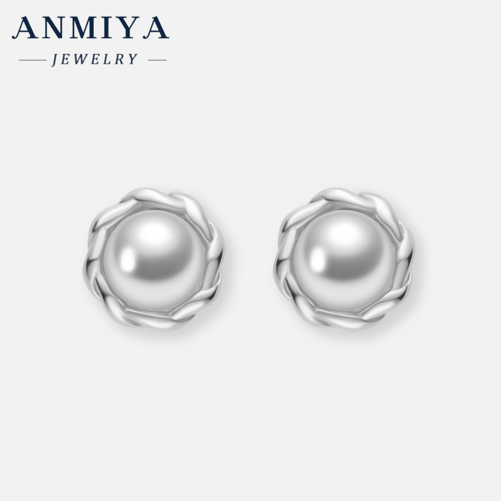 Pearl Stud Earrings Cute Flower Natural Freshwater Pearls Wholesale Fashion Statement Jewelry Necklace for Women