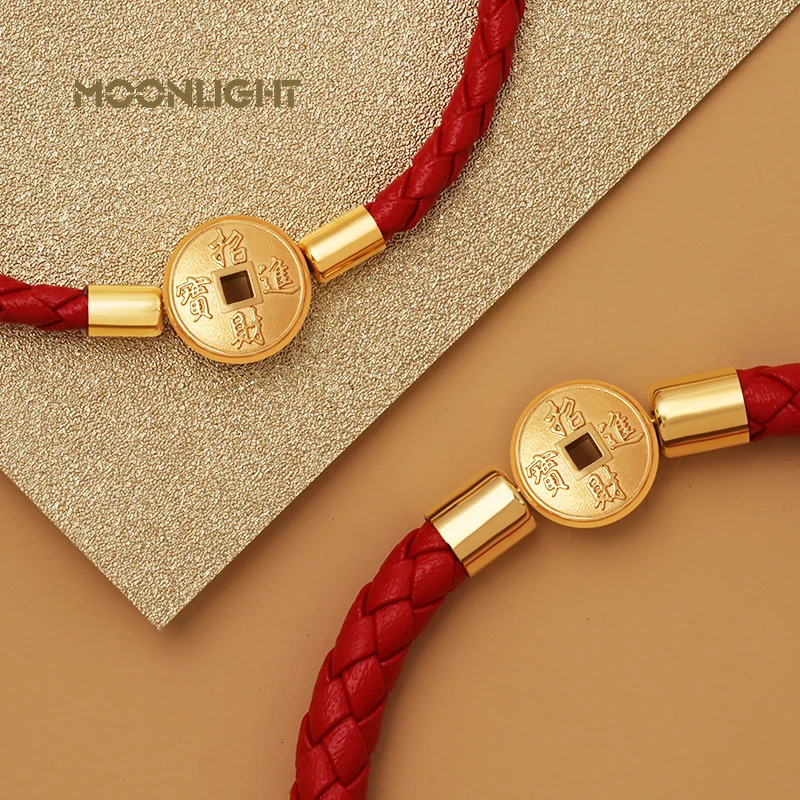 Vintage Gold Color Coins Bracelet for Women Genuine Braided Leather Bracelet 9 Colors Fashion Accessories Female Jewelry Gifts 250712