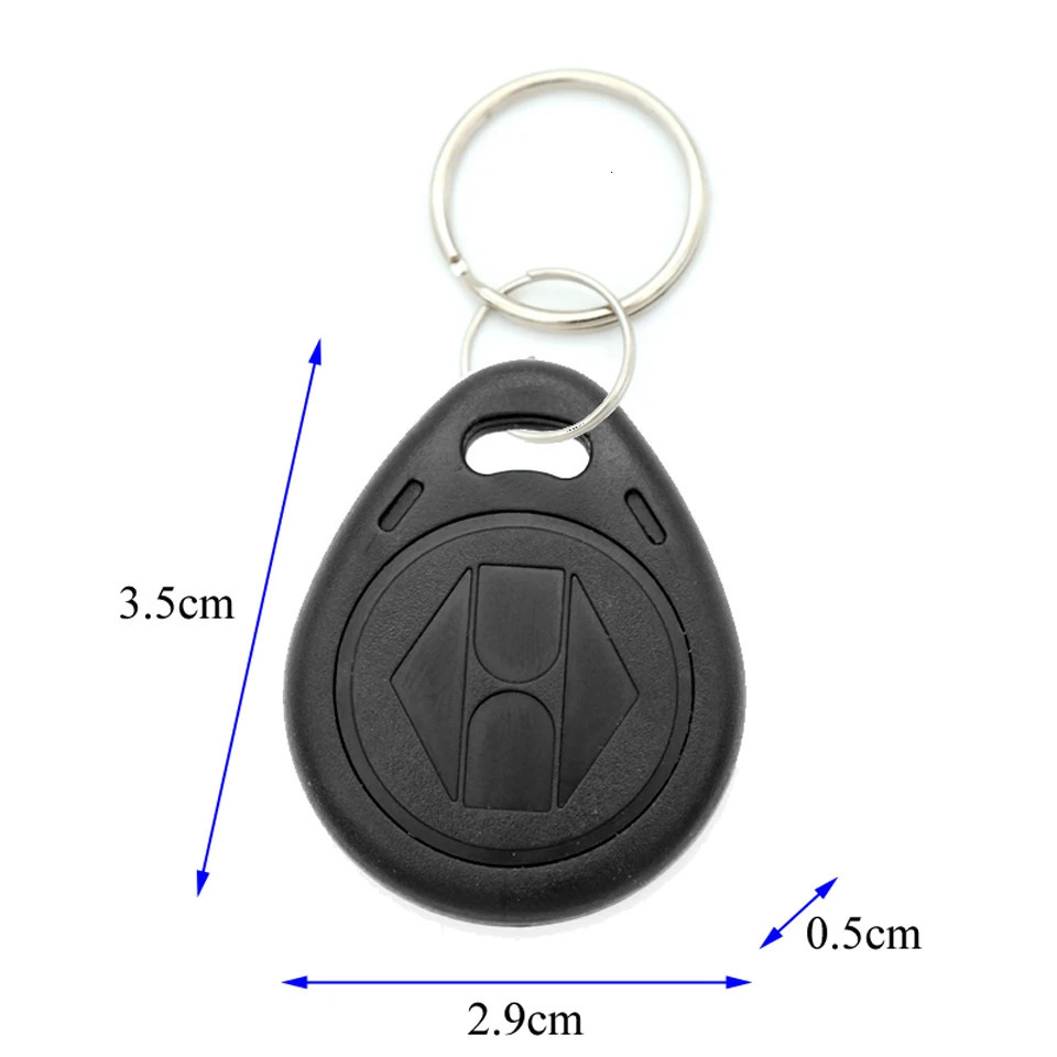 100pcs/lot RFID Keychain Card Tag Key 125khz ID Keyfob TK4100 EM4100 Access Control Time Attendance Fob Token Ring 250709