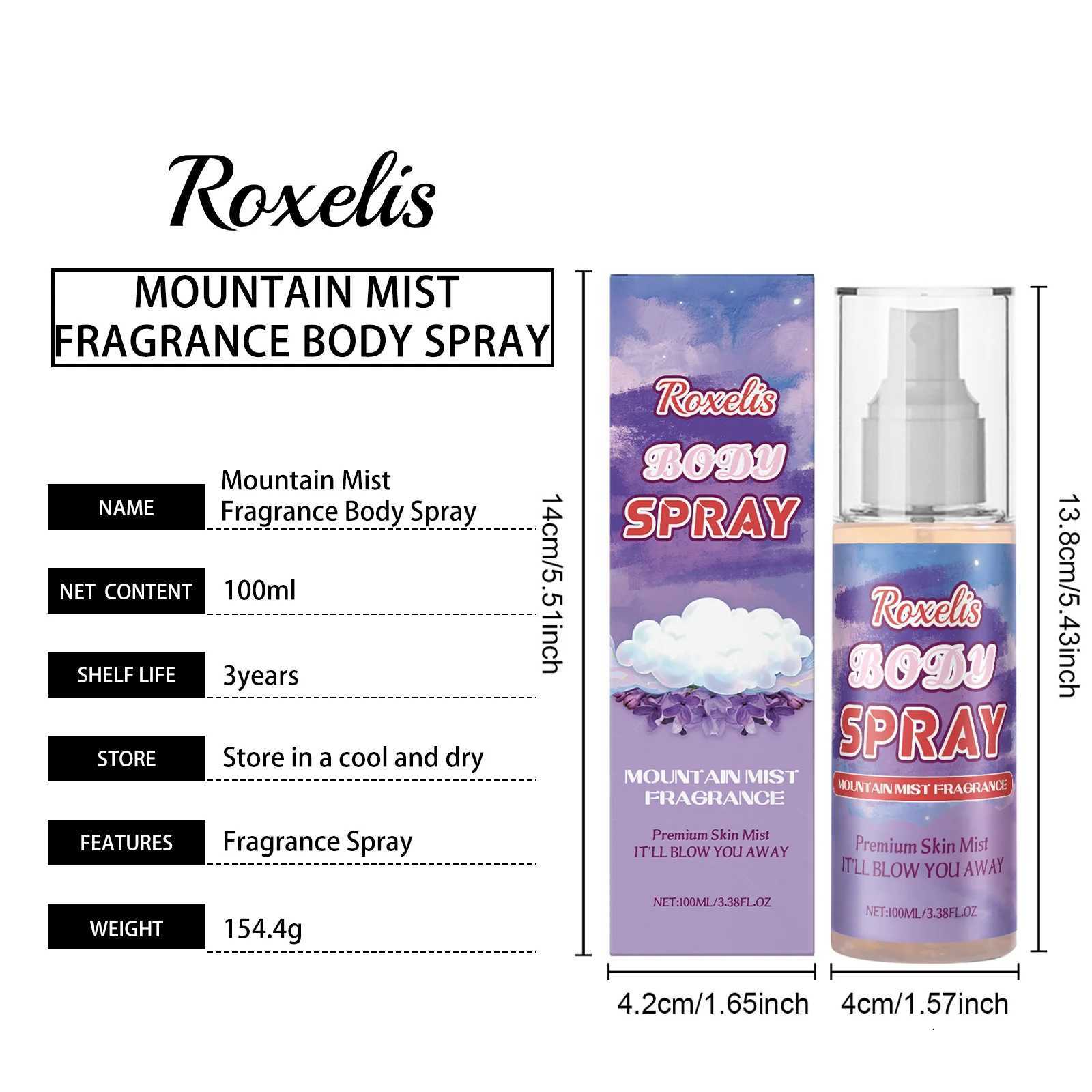 100ml Roxelis Long Lasting Perfume Mist Fragrance Fruity Sweet Scent Pheromone Freshening Body Release Charming Elegant Perfume W250714