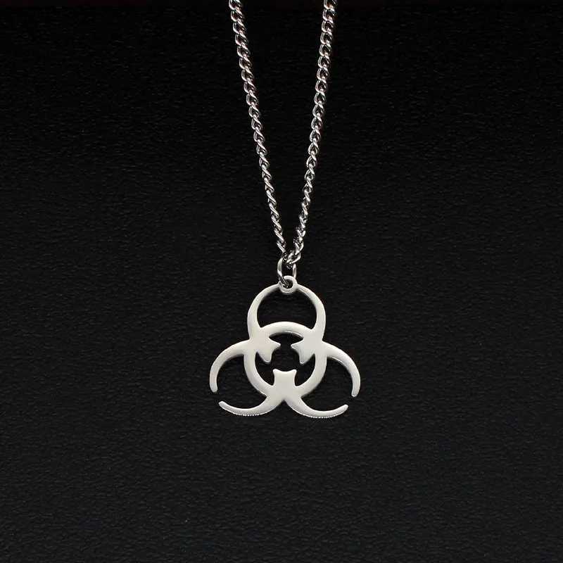 Attention! Radiation Pendants Necklace Stainless Steel Chains Physics Scientist Movie Jewelry Gift for Friends W250712