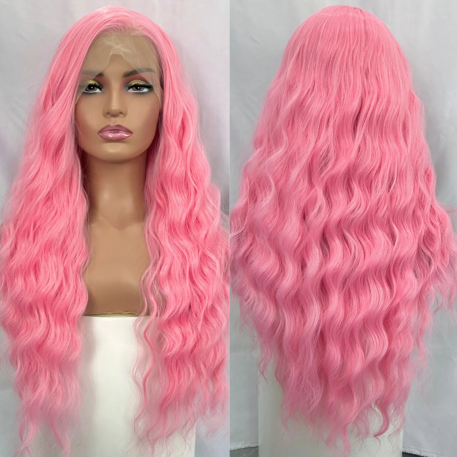 Honey Blonde Simulation Really Human Hair Wig 27 Colored Lace Front Wigs 13x4 Kinky Curly Lace Frontal Wigs For Women Brazilian Remy Wig Synthetic Hai