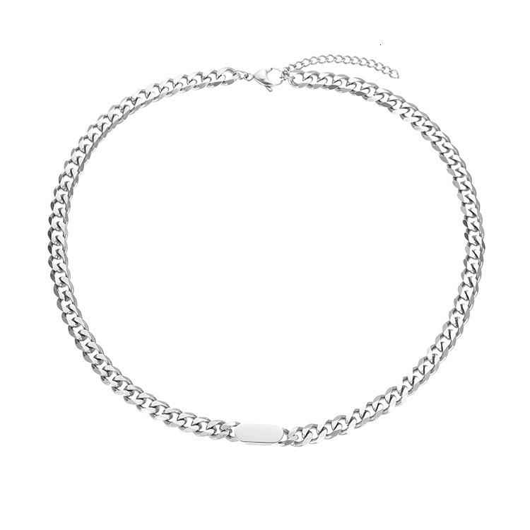 Luxury Jewelry Designer Jewelry Titanium Steel Smooth Necklace Men Trendy Hip Hop Versatile Personality Simple Women Japanese Korean Light Luxury Acce
