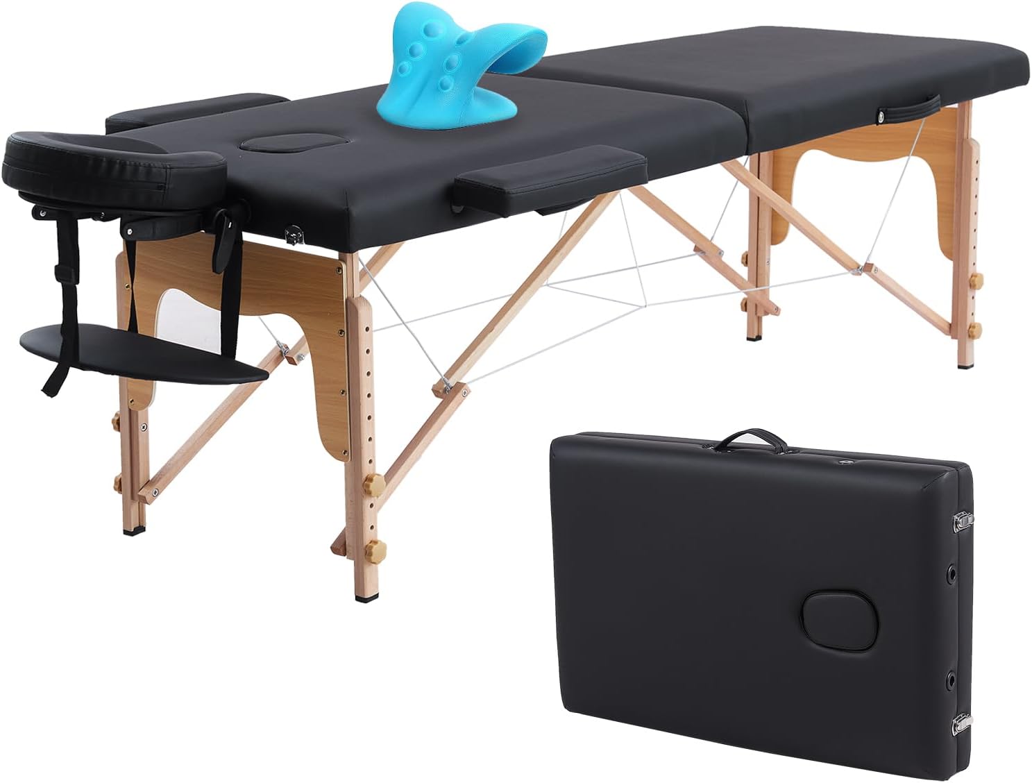 Portable With Neck Stretcher, 84 Inch Adjustable Lash Dwe74 Massage Bed Tattoo Table For Eyelash