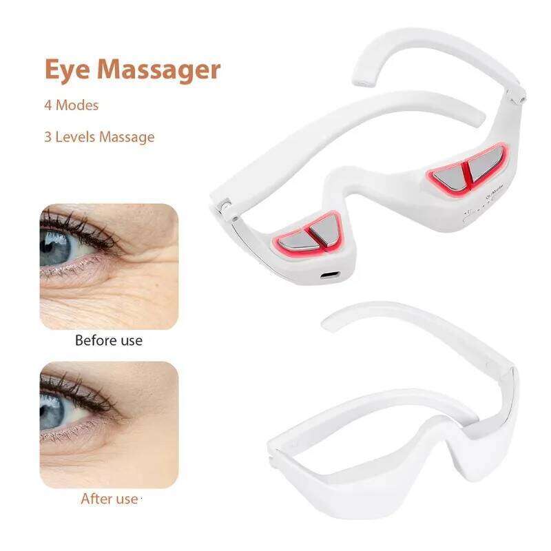 Rechargeable Microcurrent Massager For Dark Circles Anti-Aging Lightweight Electric Eye Care Glasses Brightening