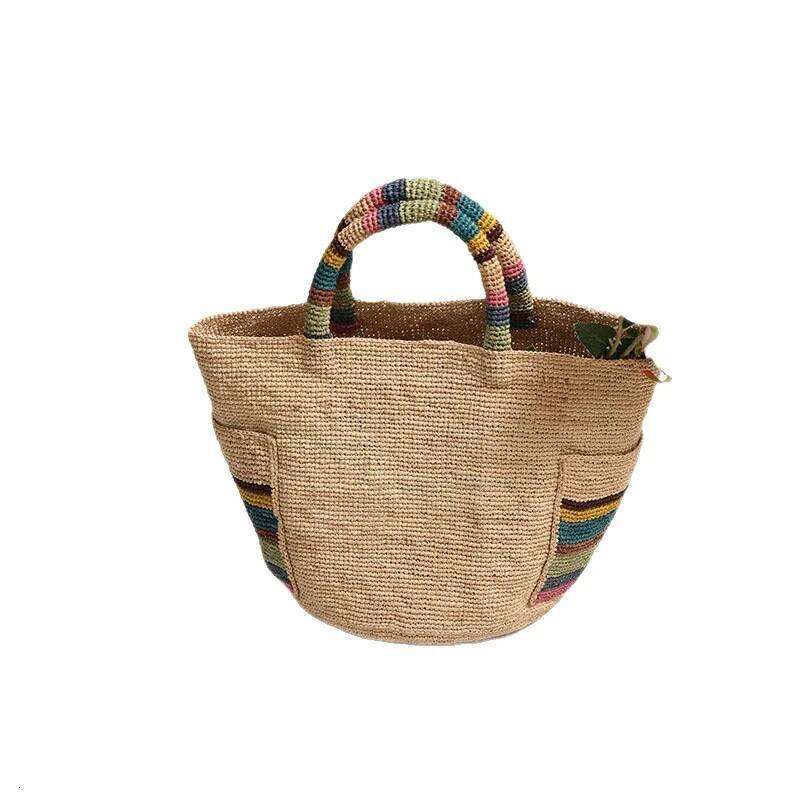 Lafite Grass Handheld Straw Woven New Color Outer Women's Seaside Vacation Beach Bag