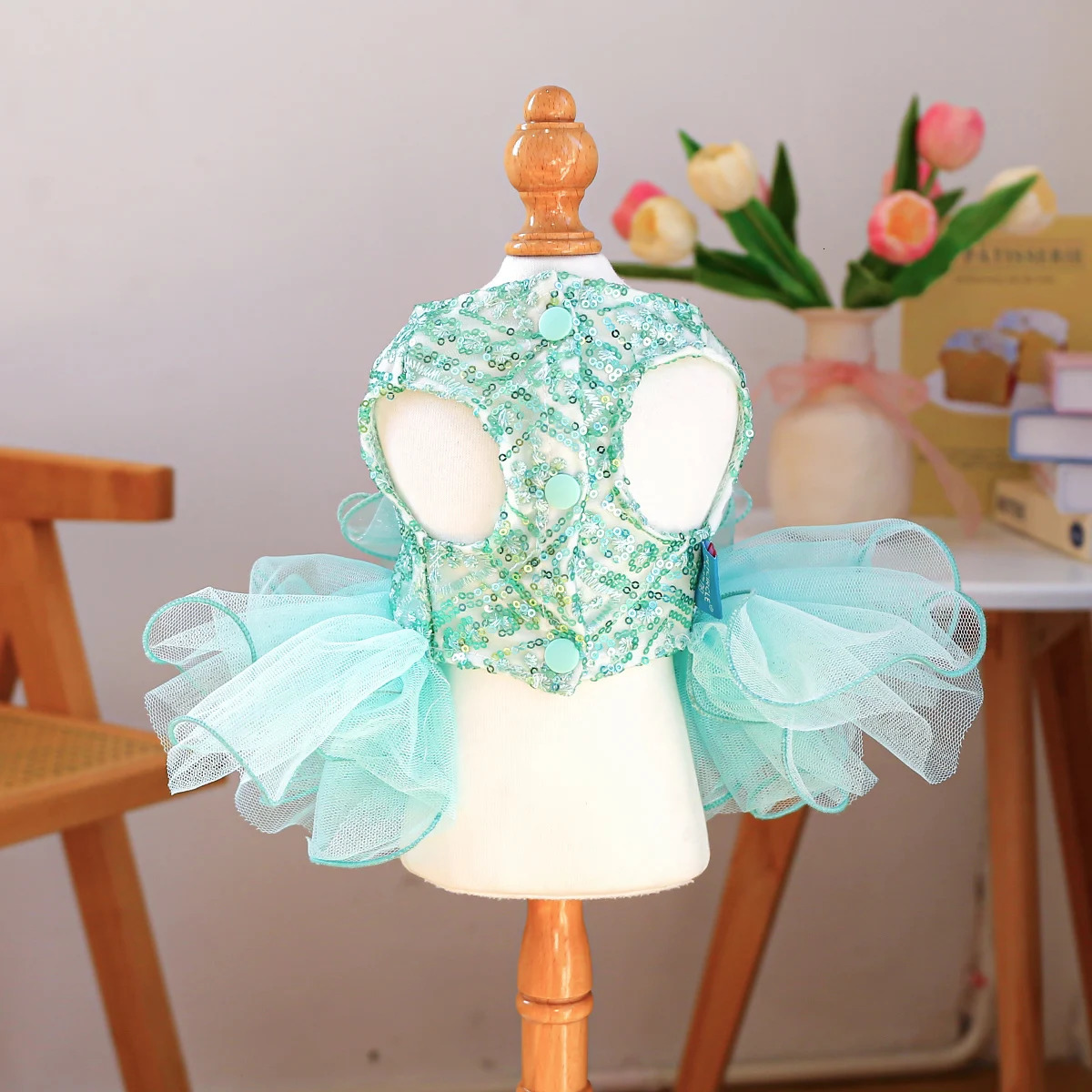 Dream Fairy Wedding Dress Green Puppy Dog Clothes Summer Pet Cat Wedding Dress Mesh Tutu Dress Princess Style 250708