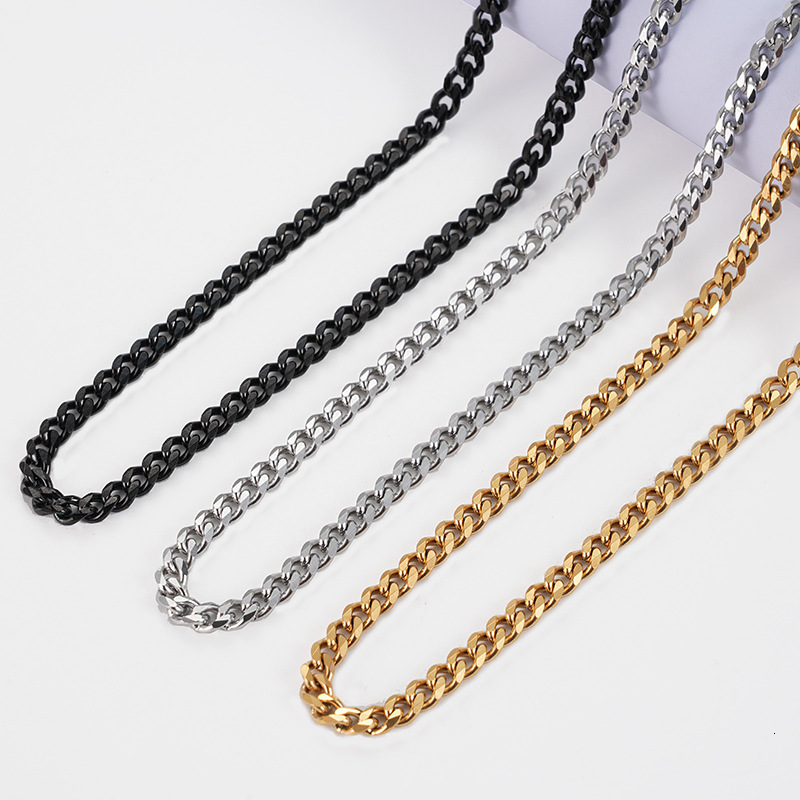 Luxury Jewelry Designer Jewelry Factory Direct Sale Chain European And American Style Cross Mirror Stainless Steel Six-sided Polished Necklace Persona