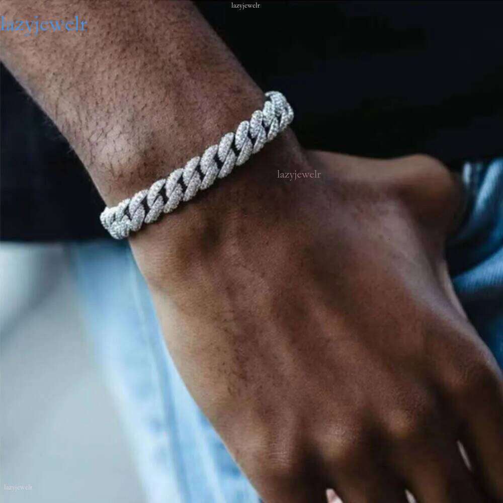 Wholesale for Men 6mm 9mm 13mm Width Sier Gold Plated Vvs Moissanite Dia Cuban Link Chain