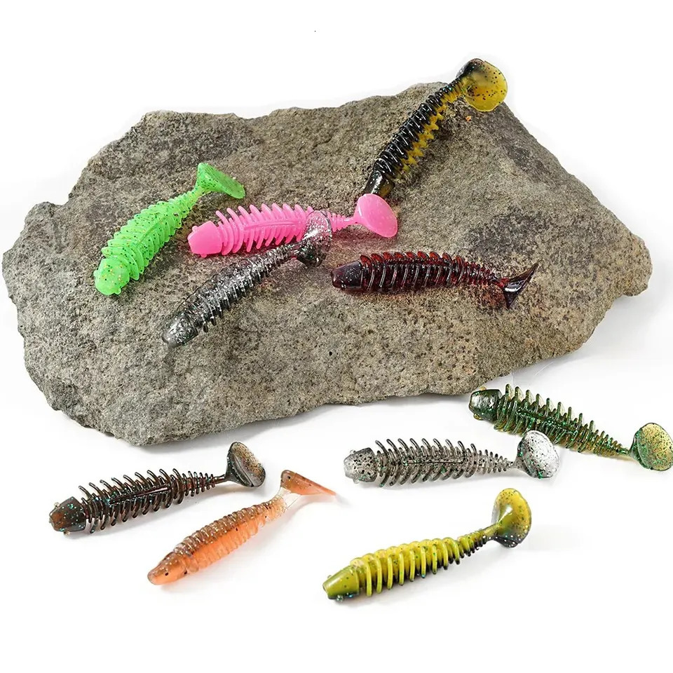 SUNMILE Fishing Soft Bait Worm Artificial Baits 4cm06g 20pcs Rock Wobblers Leurre Souple Lure Perch Trout Bass Lures 250708
