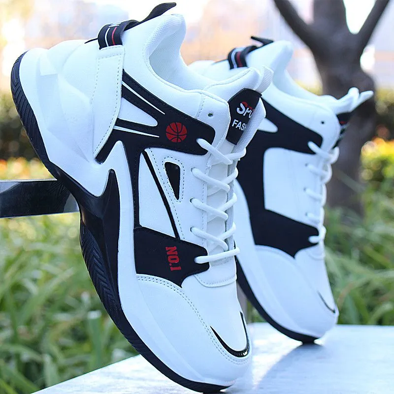 New High-top Basketball Shoes Men Outdoor Sneakers Men Wear Resistant Air Cushioning Baseball Shoes Male Breathable Sport Shoes