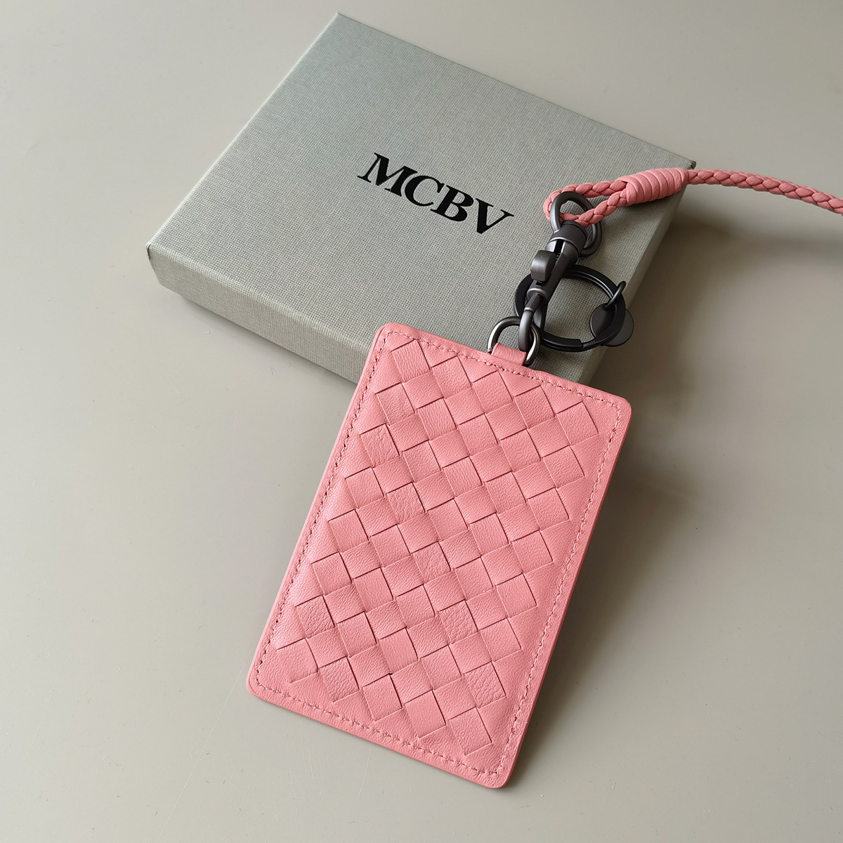Luxury Brand Designer Card Holder Sheepskin Work Document Bag Genuine Leather Men Fashion ID Name Card Women's Employee Bags