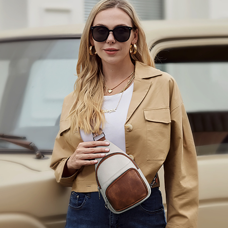 2025 new small women's crossbody bag fashionable versatile shoulder cell phone bag casual soft leather travel chest bags