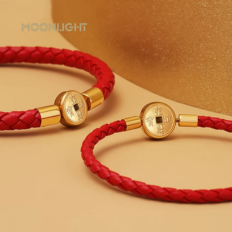 Vintage Gold Color Coins Bracelet for Women Genuine Braided Leather Bracelet 9 Colors Fashion Accessories Female Jewelry Gifts 250712