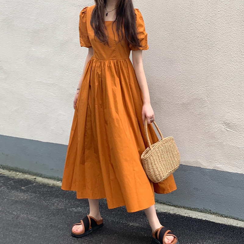 2025 Summer New Women's Skirt Summer New Design Open Back High Waist Square Neck French Style Fashion Dress New Luxury Designer Women's Skir