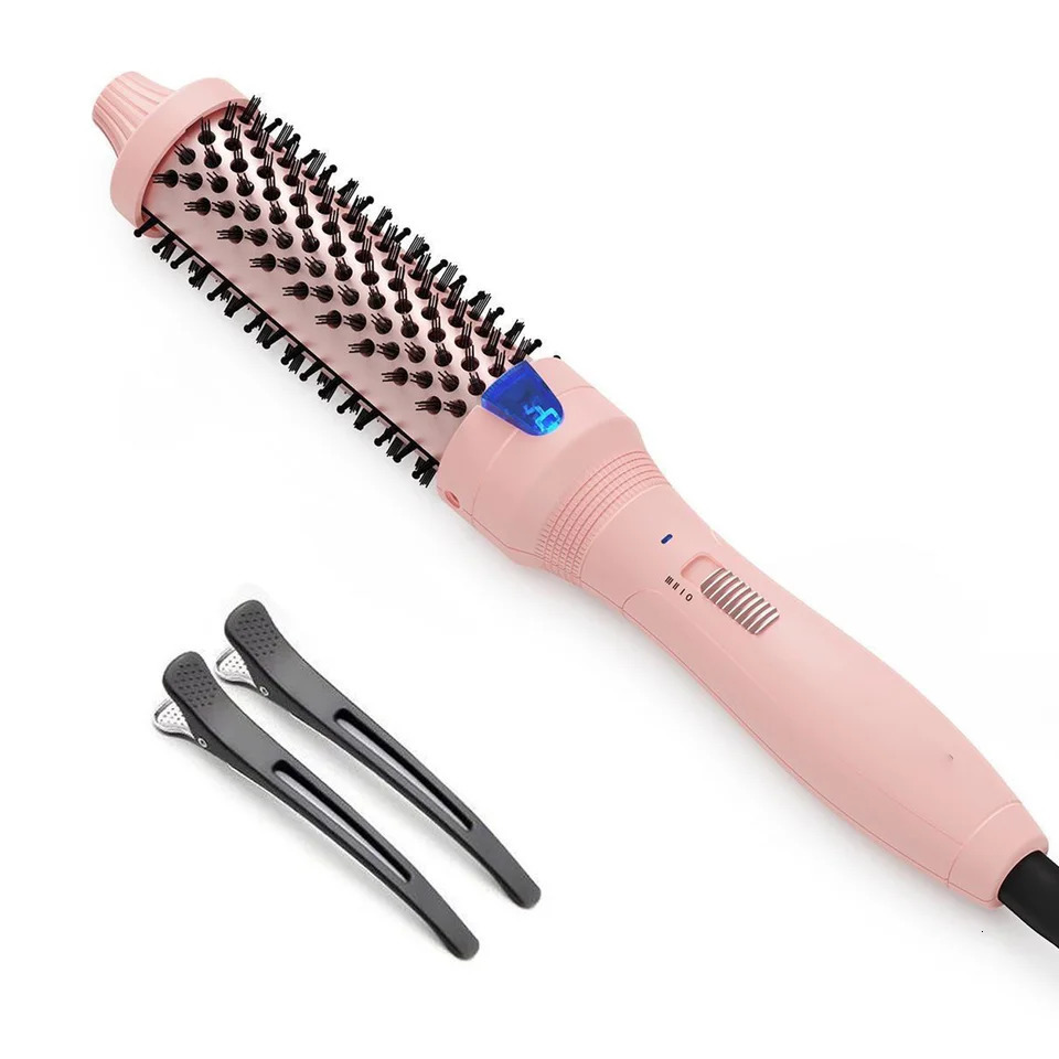 Thermal Brush for Blowout Look 1.5 Inch Negative Ion Heated Round Brush Curling Iron for Straightening Curling Styling Travel 250712