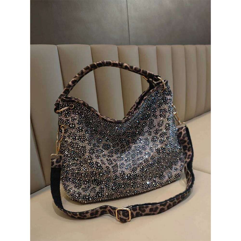 Soft Leather Women Handbags 2024 New Casual Large Capacity Dias Tote Bag Popular Leopard Print Single Shoulder Commuter Bags