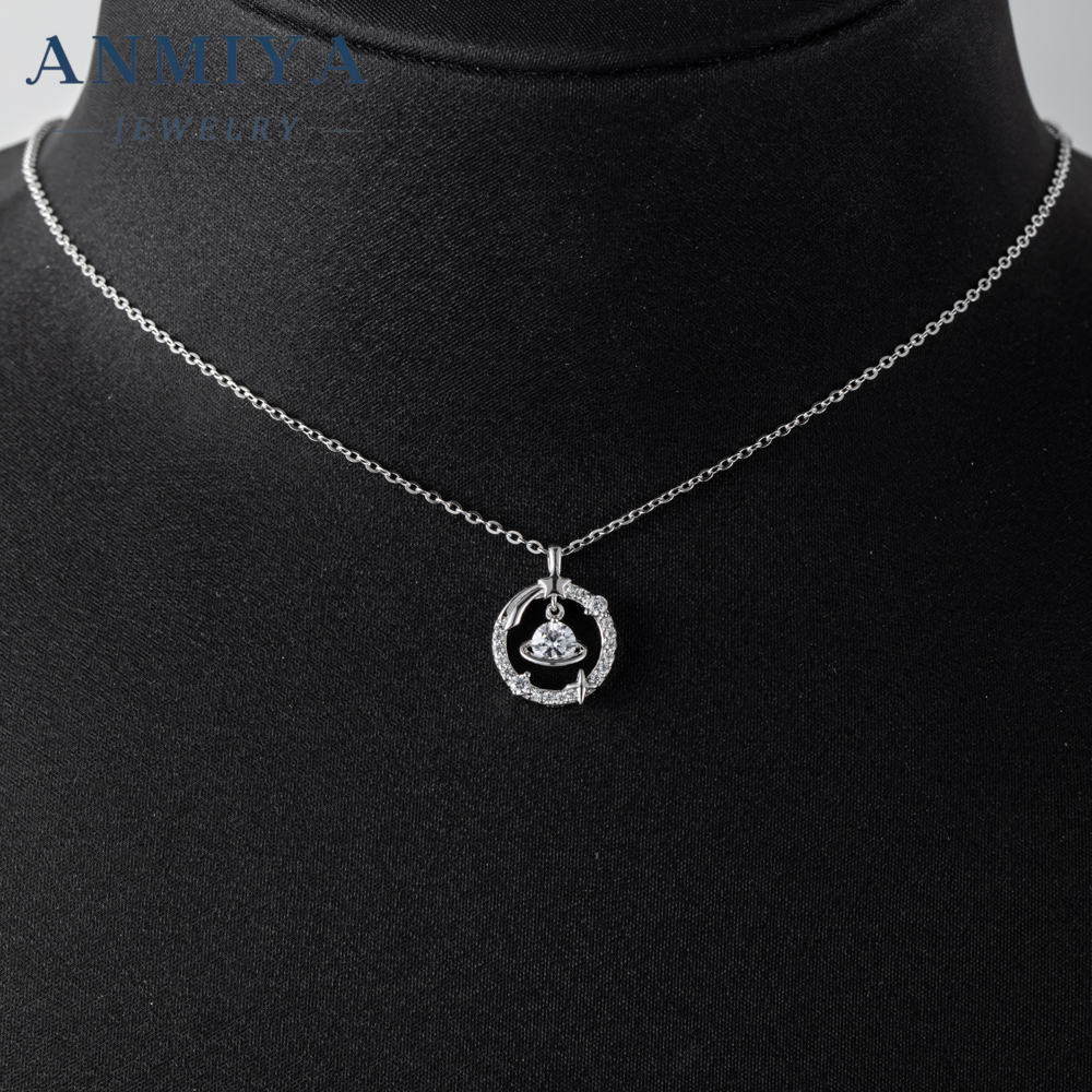 Fashion High Quality Hollow Celestial Star Silver 925 Necklaces for Women Wholesale
