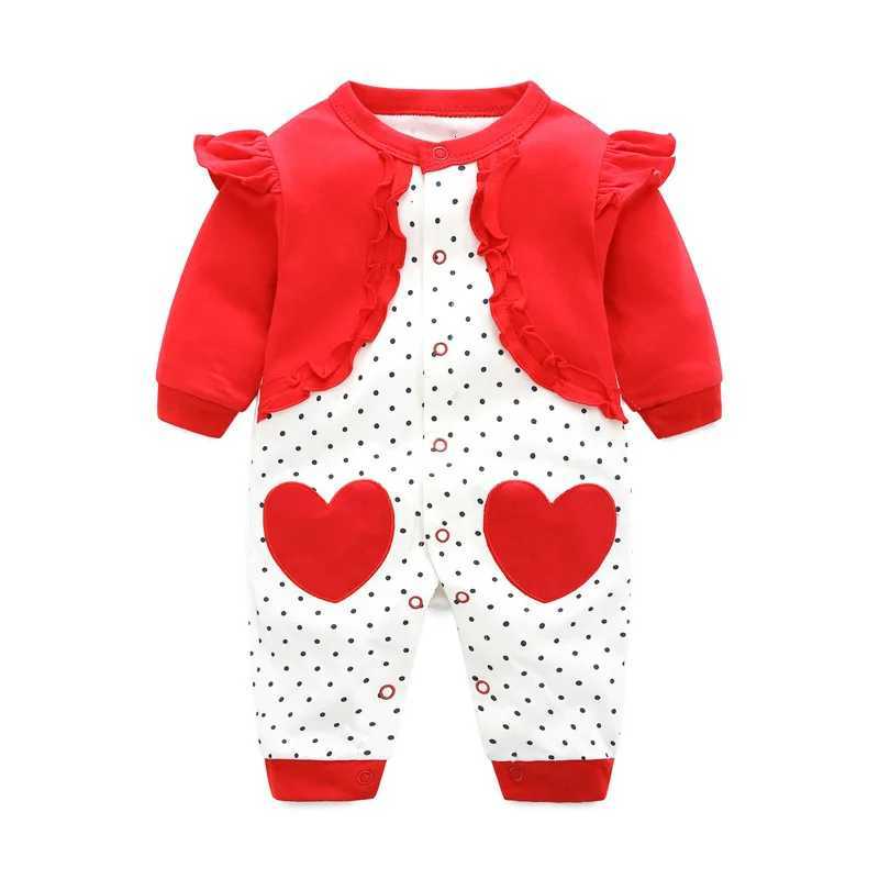 Autumn Baby Clothes 0 To 3 6 12 Months For Infant Newborn Girl Rompers pink Princess girls Jumpsuit with Foot Kids Bodysuit Z250712