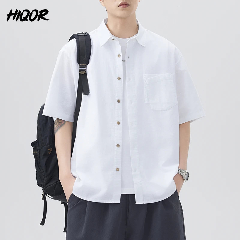 Vintage Mens Shirt Summer Solid Color Lapel Shirts for Men Colorful Simple Basic Mens Baggy Tops Casual Short Sleeve Cardigan 250707