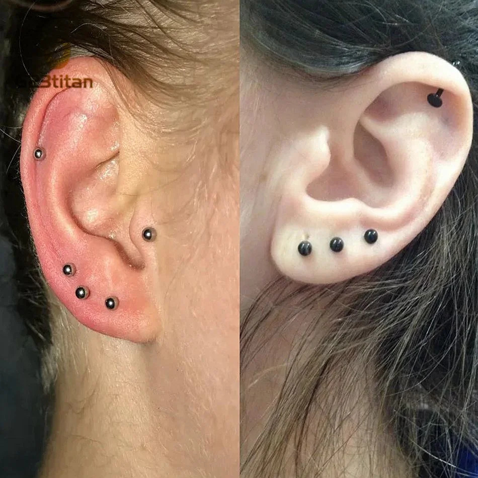 1pc 14G Bar Colors Acrylic Ball Ear Cartilage Helix Lobe Lip Piercings Tongue Rings 6-12mm Threaded Labret Stud Jewelry 250708