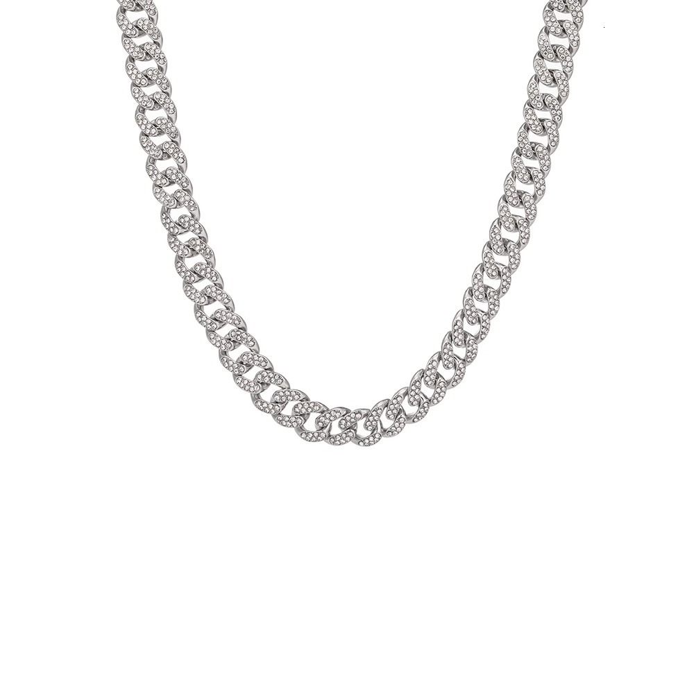 Luxury Jewelry Designer Jewelry European And American Cross-border Inlaid Diamond Chain Full Diamond Necklace Men's Unique Niche Design 2025 New 