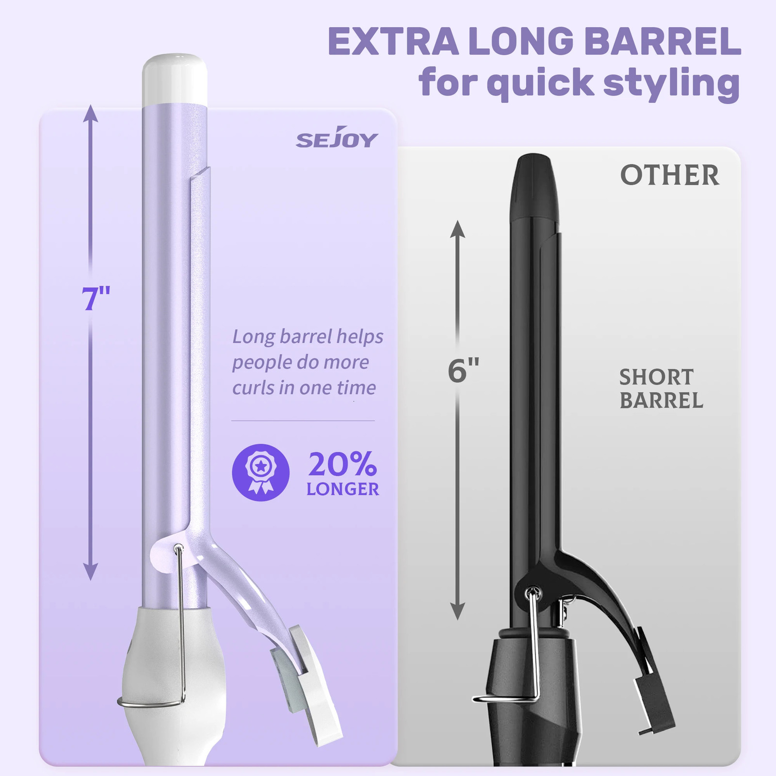 Sejoy 110-240V Electric Hair Curling Wand 1 inch Automatic Rotating Curling Iron for Professional Big Waves and Inward Curls 250712