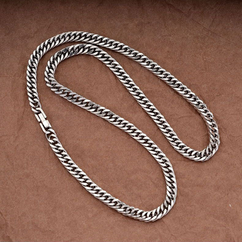 Luxury Jewelry Designer Jewelry European And American Hip-hop Accessories Stainss Steel Four-sided Polished Dense Chain Necklace For Men And Women Nic