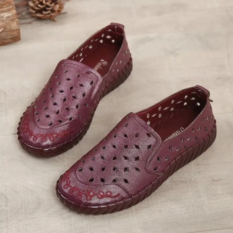 2024 Fashion Cow Leather Loafers Ladies Moccasins Women Summer Flats Casual Leisuer Daily Oxford Shoes Woman Flats 250707