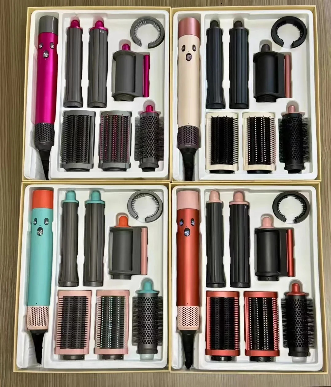 7 in1 Multi Hair Styler Curling Iron Professional Hair Straightener Curling Barrel Brush Hair Dryer Salon HairStylerTool comb 250712