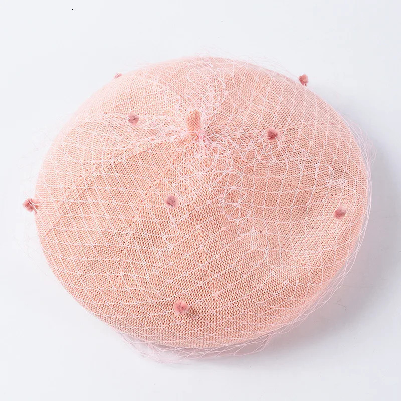 USPOP Summer hats Women beret vintage mesh yarn berets fashion female breathable beret hat solid color cap 250712