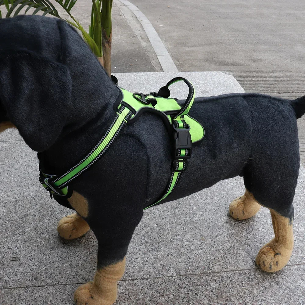 Adjustable Nylon Dog Harness Vest Reflective Soft Breathable No Pull Dog Harness Pet Harness Leash For Small Large Dogs 250709